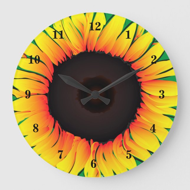 Sunflower Wall Clock - Sunshine (Front)