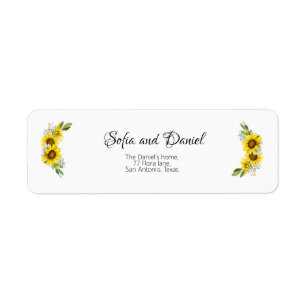 Sunflower watercolor daisy wildflower wedding