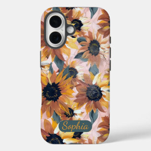 Sunflower Watercolor Design iPhone 16 Case