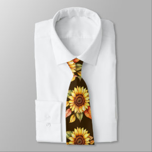 Sunflower – Watercolor Fall Fashion  Tie