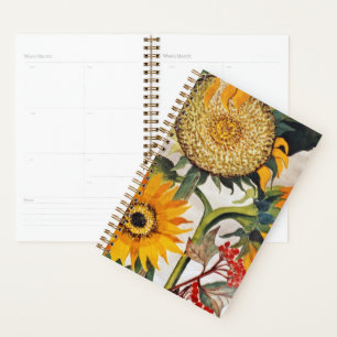 Sunflower Watercolor Floral Art Planner