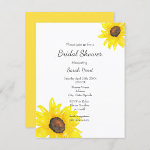 Sunflower Watercolor Invitation