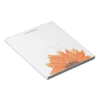 Sunflower Watercolor  Notepad