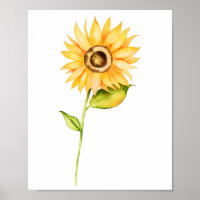Sunflower Watercolor Painting