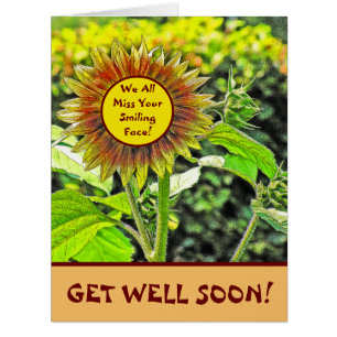 SUNFLOWER/WE ALL MISS YOUR SMILING FACE/GET WELL