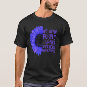 sunflower We Wear purple Turner Syndrome Awareness T-Shirt