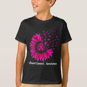 Sunflower Wear Pink Breast Cancer Awareness Women  T-Shirt