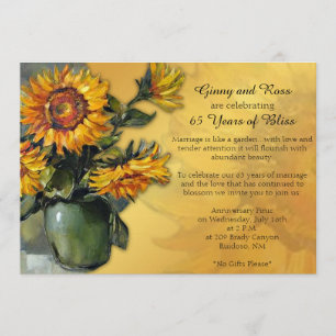 Sunflower Wedding Anniversary Invitation