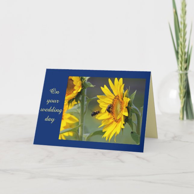 Sunflower Wedding Card (Front)