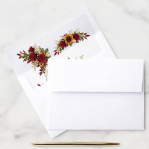 Sunflower Wedding Envelope Liner