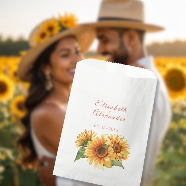 Sunflower Wedding Favour Bags (Creator Uploaded)