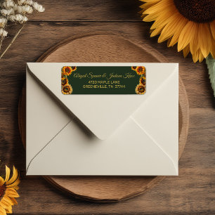 Sunflower Wedding Forest Green and Gold Rustic