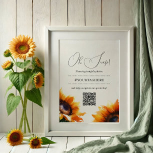 Sunflower Wedding Instagram Poster