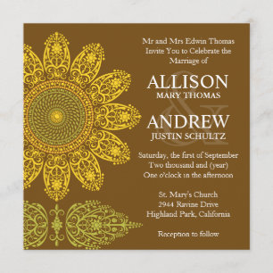 Sunflower Wedding Invitation