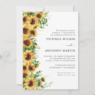 Sunflower Wedding Invitation