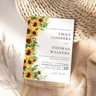 Sunflower Wedding Invitation
