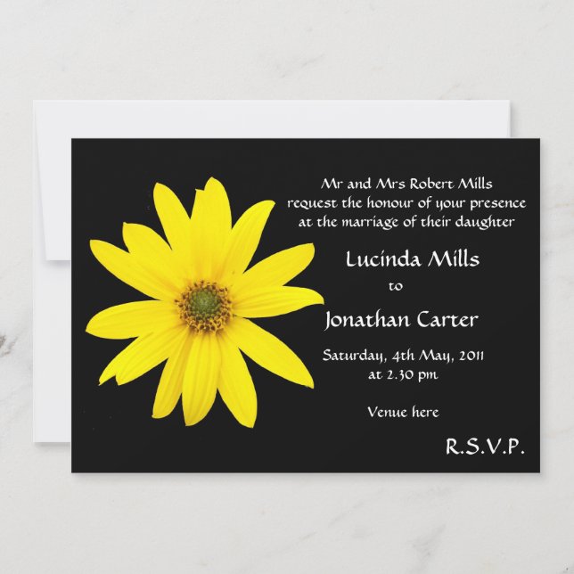 Sunflower Wedding Invitation (Front)