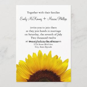 Sunflower Wedding Invitation