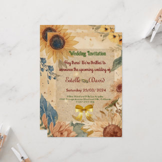 Sunflower Wedding Invitations