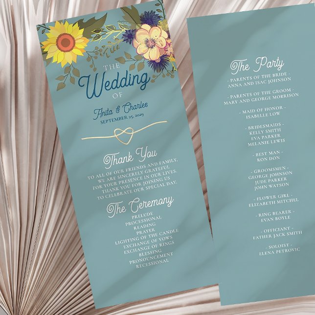 Sunflower Wedding Program (Creator Uploaded)