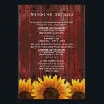 Sunflower Wedding Reception   Accommodation Cards<br><div class="desc">Sunflower Wedding Reception   Accommodation Cards - include these detail cards to inform your guests of your reception location,  the reception timeline and hotel information to make planning easier.</div>