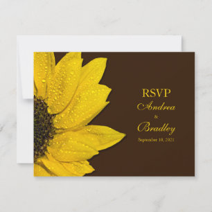 Sunflower Wedding Response Card