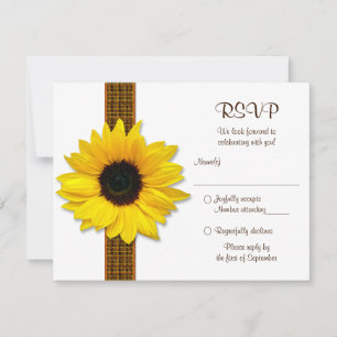 Sunflower Wedding Response Card
