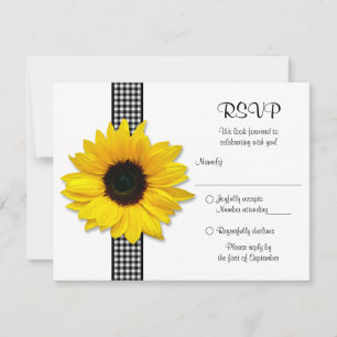 Sunflower Wedding Response Card