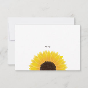 Sunflower Wedding RSVP Card