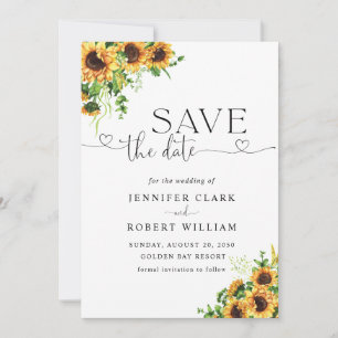 Sunflower Wedding Save The Date