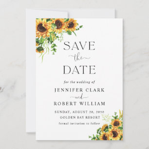 Sunflower Wedding Save The Date