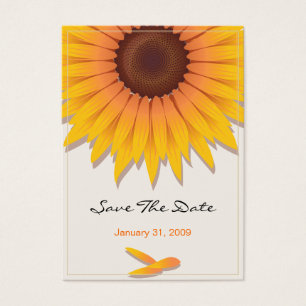 Sunflower Wedding Save The Date MiniCard