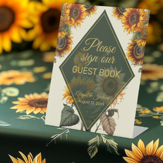 Sunflower Wedding Sign our Guestbook Sign
