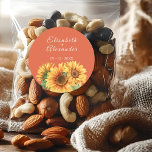 Sunflower Wedding Sticker<br><div class="desc">Add a joyful, rustic touch to your wedding with our Sunflower Wedding Stickers—the perfect detail for your wedding correspondence, favour bags, envelopes, or décor. These custom stickers feature vibrant watercolor sunflower artwork, symbolising warmth, happiness, and new beginnings. Personalise the text to include your names, wedding date, or a heartfelt message...</div>