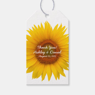 Sunflower Wedding Thank You Favour Tag