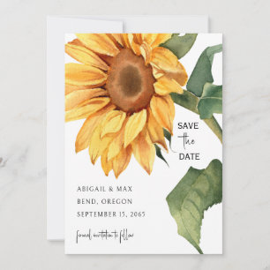 Sunflower Wedding Website Save the Date