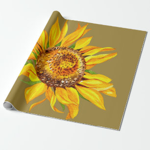 Sunflower Wedding Wrapping Paper