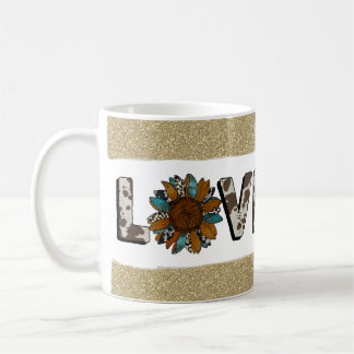 Sunflower Western Love Boho Summer Coffee Mug