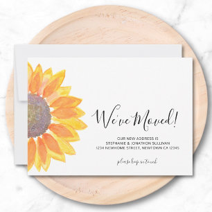 Sunflower We've Moved Announcement Card