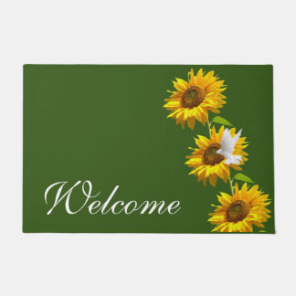 Sunflower White Dove Door Mat