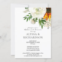 Sunflower & White Floral Rehearsal Dinner - White