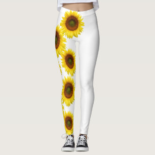 Sunflower White Sunflower Leggings M