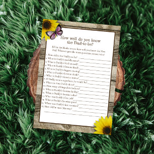 Sunflower Who Knows Dad Best Baby Shower   Pink Invitation