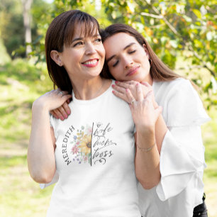Sunflower Wife Mom Boss Fitted T-Shirt