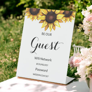 Sunflower Wifi Password Be Our Guest Pedestal Sign