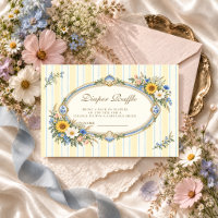 Sunflower Wildflower Baby Shower Diaper Raffle