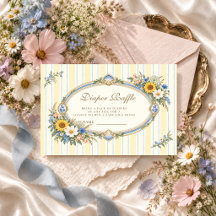 Sunflower Wildflower Baby Shower Diaper Raffle
