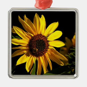 Sunflower with a Bee Metal Tree Decoration