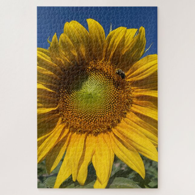 Sunflower with Bee Jigsaw Puzzle (Vertical)