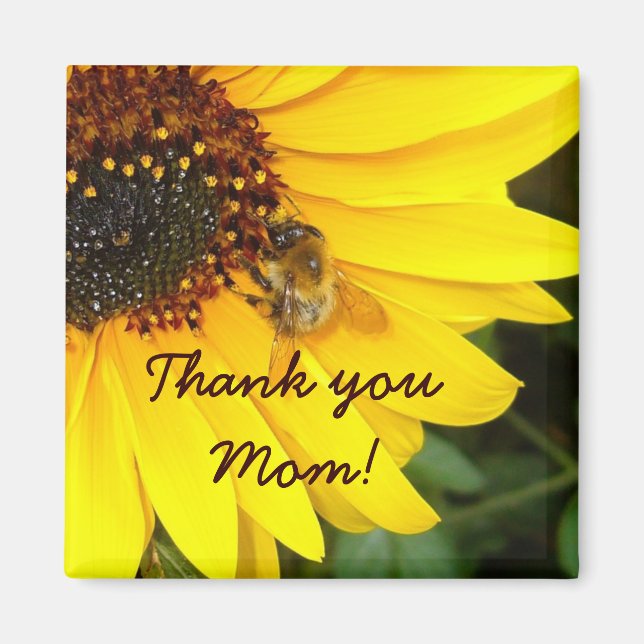 SUNFLOWER  WITH BEE Magnet (Front)